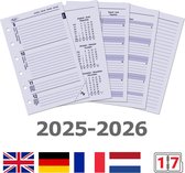 Kalpa 6236-25-26 Pocket 6 Ring Binder Inleg 1 Week per 2 Paginas EN DE FR NL 2025 2026
