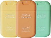 HAAN Hydrating Hand Sanitizer - Handzeep - Desinfecterend - 30ml - 3-Pack - Blossom Elixer Mix: Purifying Verbena, Healing Chrysants, Tranquile Camomile - Navulbaar