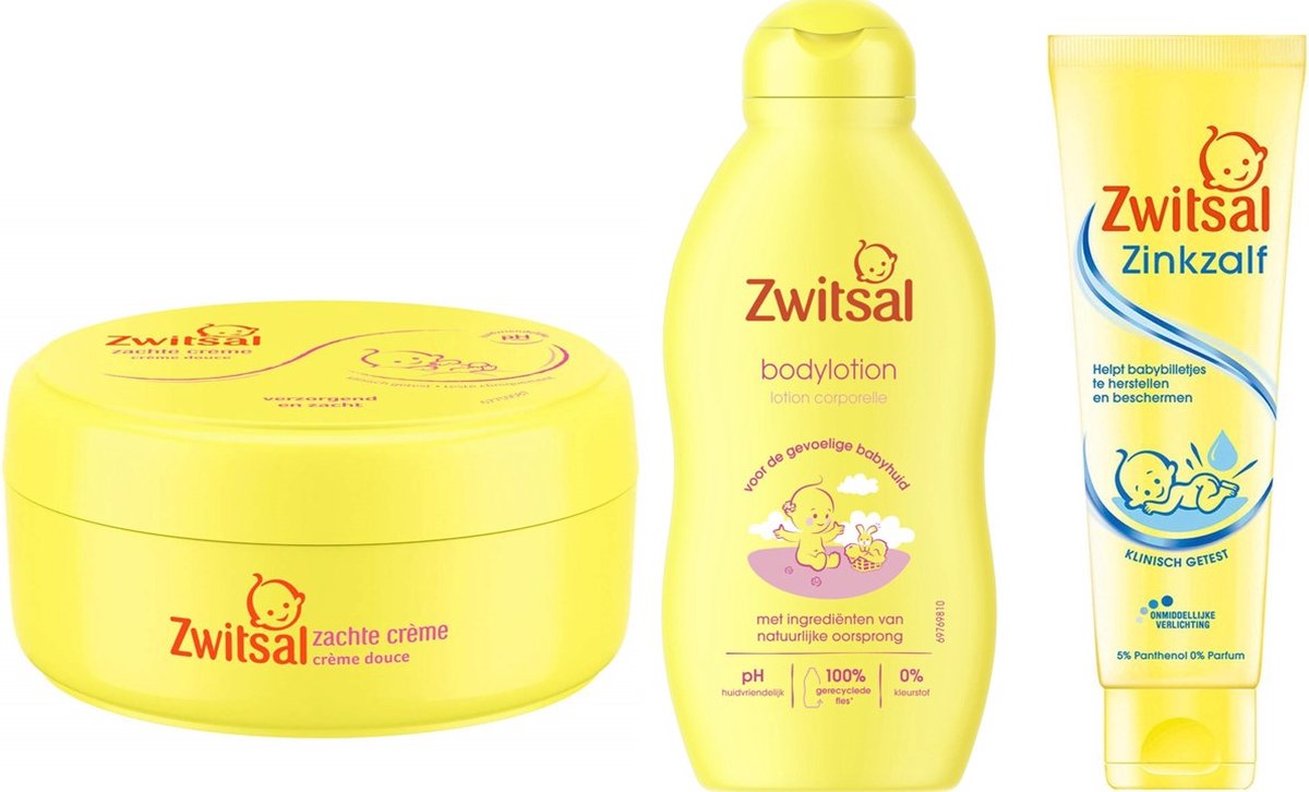 Goedkoopste Zwitsal combinatieset Zinkzalf Zachte crème 100 ml Bodylotion