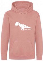 Be Friends Hoodie - Be wild dino - Dames - Roos - Maat XL