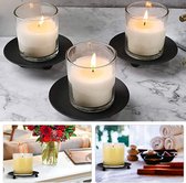 4 Stks 10cm Ijzeren Plaat Kandelaar Metalen Kandelaar Houders Kaars Voetstuk Base Voor Eettafel Ornament Wierook Kegels Spa Bruiloft Bidden Thuis Party Banket Decoratie