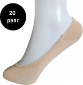 Knapp - Dames Kousenvoetjes - Footies - met silicone band - 20 paar - Beige (beige) - One Size