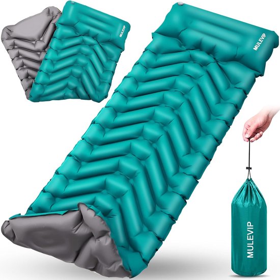 Matelas De Camping Auto-gonflant Ultra Léger – 860 G, 197x70 Cm, Pompe Intégrée, Imperméable – Randonnée, Plage