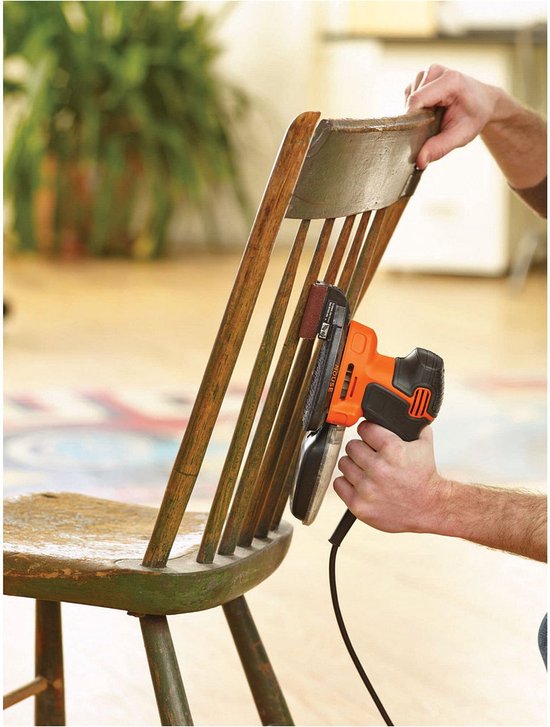 BLACK+DECKER 55W Mouse™. klittenband voor papierbevestiging. Stofopvangsysteem - KA2000-QS