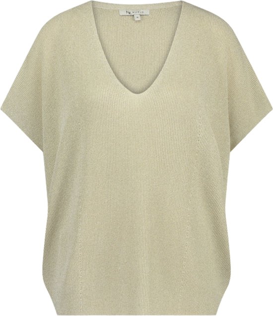 NUKUS Dina Top Lurex Tops & T-shirts Dames - Shirt - Zand - Maat XL