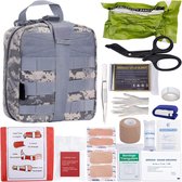 Noodpakket Rampenrugzak - Oorlog - Denk Vooruit - Hechtset - Survival Kit Outdoor - Camo Grijs