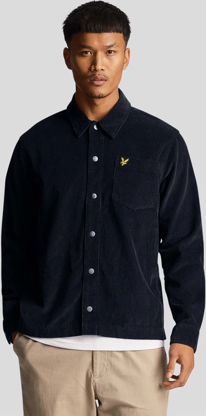 Lyle and Scott - Surchemise Corduroy Navy - Homme - Taille M - Coupe moderne
