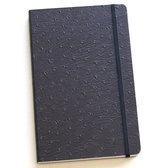 Notitieboek - Luxe notitieboekje met 160 gelinieerde pagina’s in luxe bruin struisvogel kunstleren omslag - reisdagboek - dagboek