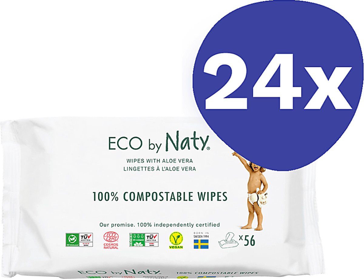 Goedkoopste Naty Babydoekjes Gevoelige Huid - AloÃ« vera (24x 56 stuks