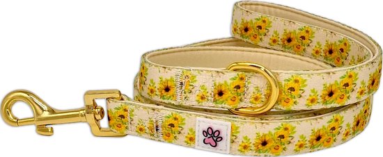 Foto: Hondenriem leiband hond kleurrijke honden riem geel zonnebloemen vincent van dogh paw my god 