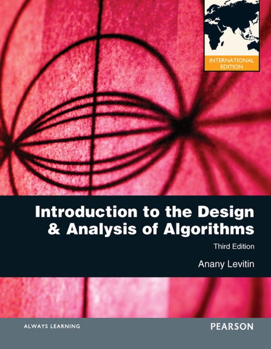 Introduction To The Design And Analysis Of Algorithms - cover