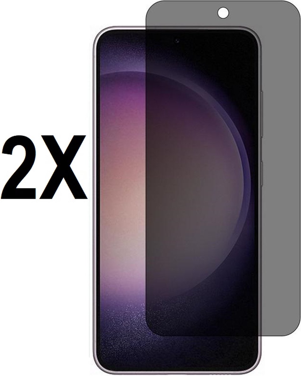 Privacy screenprotector geschikt voor Samsung Galaxy A55 - Beschermglas - Screen protector geschikt voor A55 - PRIVACY - glasplaatje - 2 stuks