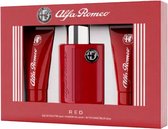 Alfa Romeo RED 3 delig Giftset met 125ml EDT + 100ml After Shave Balsem + 100ml Douchegel