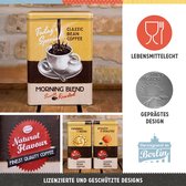 Art Retro voorraadblik L, Morning Blend – Geschenkidee voor koffieliefhebbers, Grote koffiedoos van blik, Vintage design, 3 l
