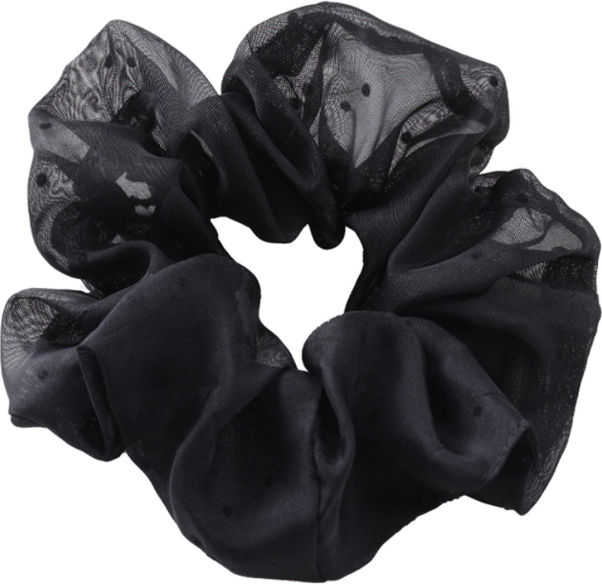 Dottilove Zwart Punten Monochrome Scrunchie Zwat Haarklem Sierklem Haar accessoire Sier accessoire