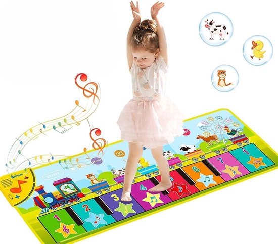 Muziekmat Met 8 Dieren - Baby 1 jaar - Cadeau - Dansmat - Pianomat - Vloermat - Speelgoed voor kinderen - Modes - Meisjes en Jongens - Dansmat voor meisjes en Jongens - Baby speelgoed - Speelgoed 1 Jaar - Speelgoed 2 Jaar - Speelgoed 3 Jaar