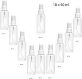 Sprayflesje - 10 x 50 ml - Sprayflacon - Verstuiver - 10 stuks - Reisflacon