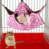Ferret hangmat, huisdier kleine dier opknoping bed kooi hangmat speelgoed fit voor rat papegaai muizen grove cavia-varken gerbil Chincilla kooi accessoires (L)