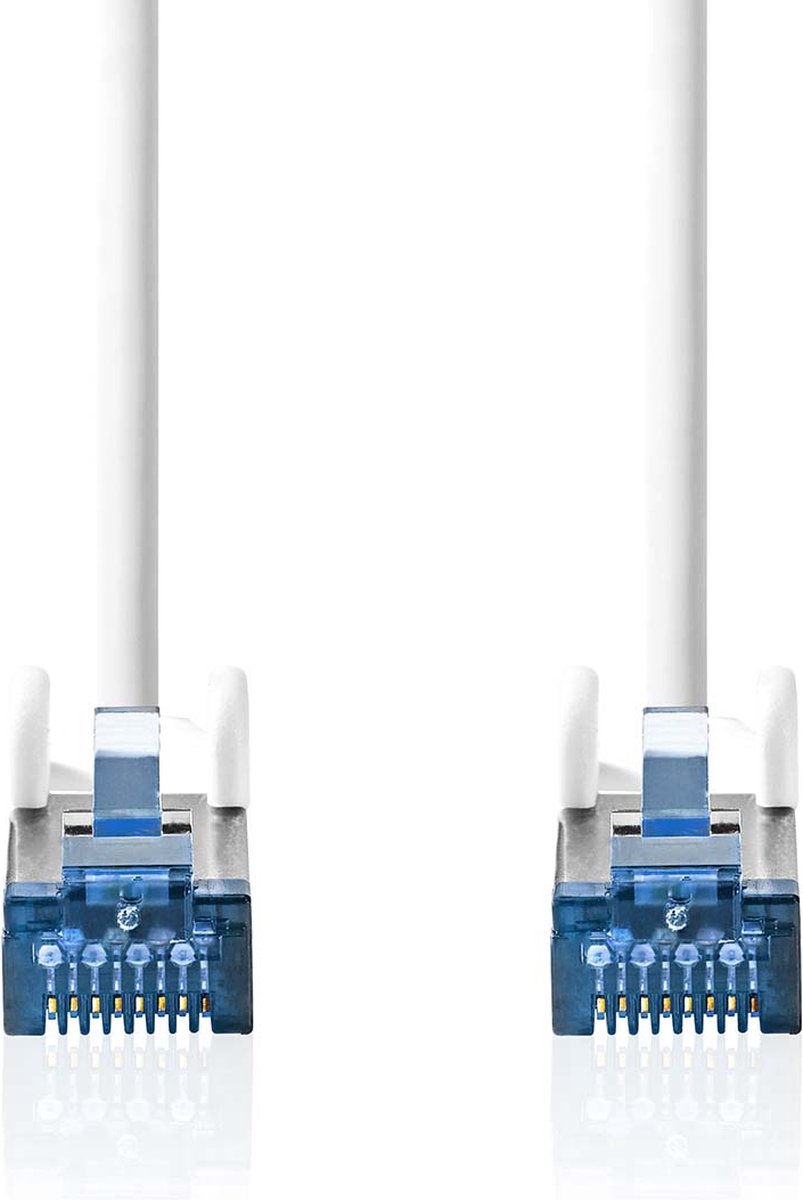 Nedis CAT6a netwerkkabel - S/FTP - RJ45 Male - RJ45 Male - 5.00 m - Snagless - Rond - LSZH - Wit - Doos