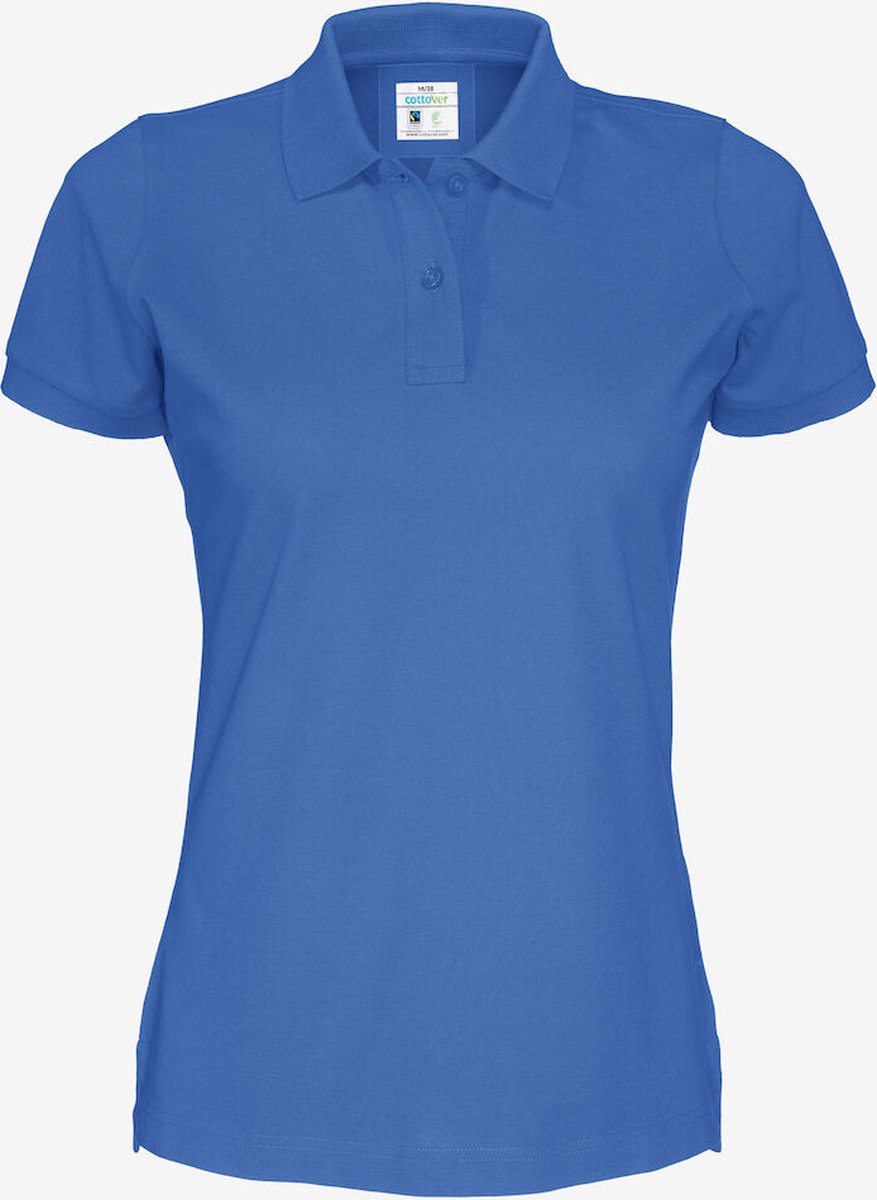Cottover POLO PIQUE LADY - GOTS GECERTIFICEERD 141005 - Blauw - XS