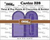 Crealies Cardzz Twist&Pop B4 Panelen&Leporello&Miniboekje Boog CLCZ328 max. 88x90mm (06-24)