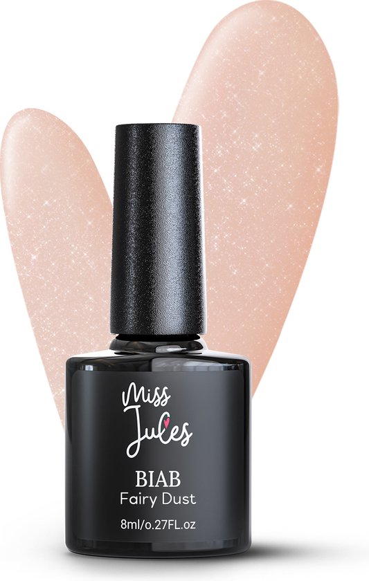 Miss Jules® BIAB – Builder in a Bottle – BIAB Nagel Builder Gel - Fairy Dust - Beige - Glitter - HEMA & TPO Free