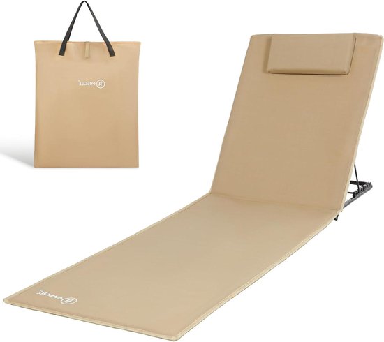 Verstelbare strandmatten met rugleuning- Dikke en verstelbare strandmatten- Comfortabele beach mats met verstelbare rugleuning- Opvouwbare strandmat met verstelbare rugleuning