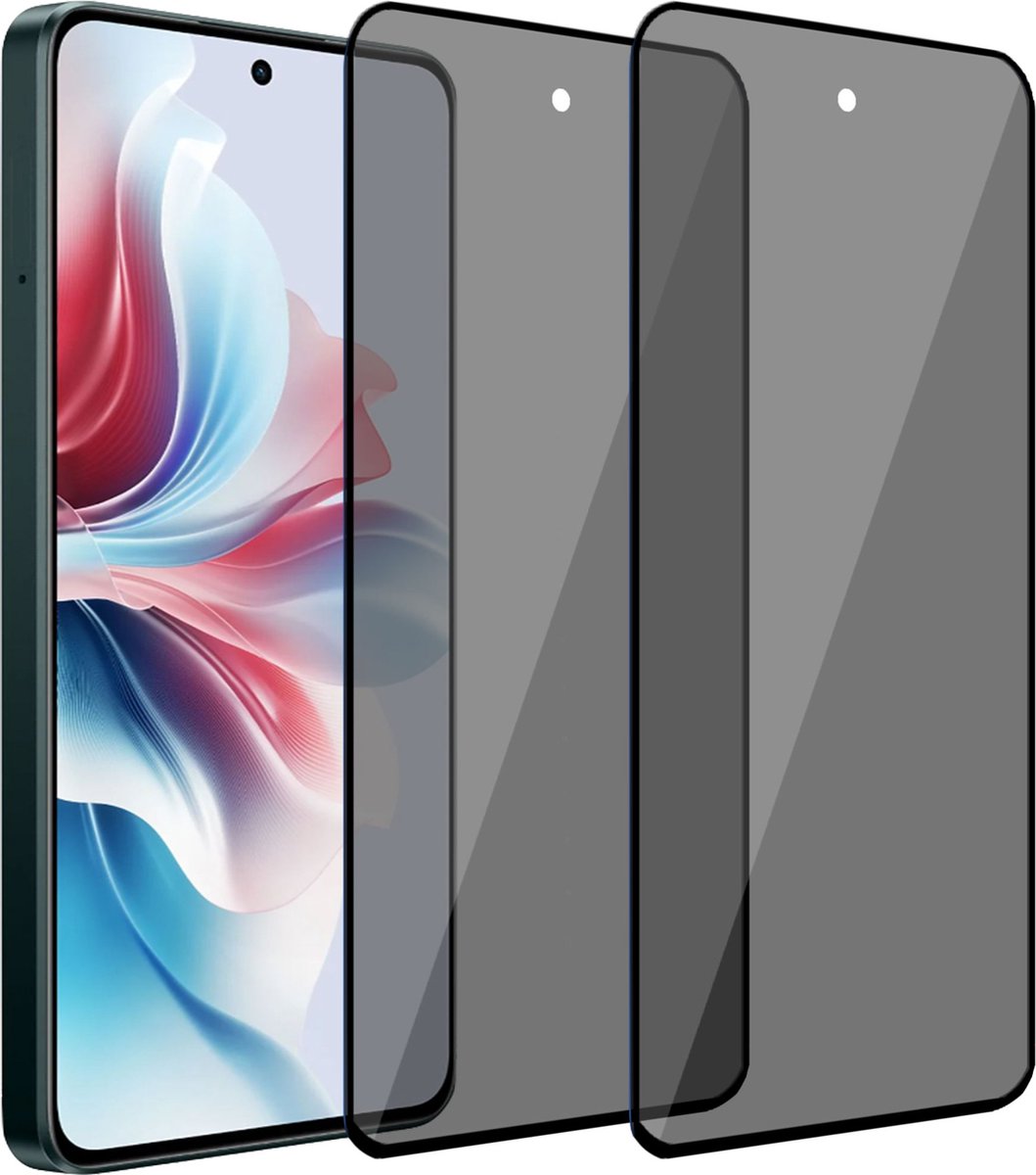 2x Geschikt voor OPPO Reno 11F - Privacy Screenprotector - Beschermglas - Privé GuardCover