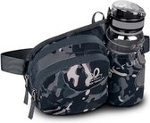 SHOP YOLO-Heuptasje dames-met flessenhouder -ademend-voor hardlopen-kamperen-klimmen-reizen-wandelen-hondentraining-Zwarte camouflage