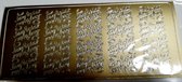 1 Stickervel goud - Jeje 1605 - 40x Proficiat - kaarten maken - gouden stickers verjaardag - felicitaties - diagonaal