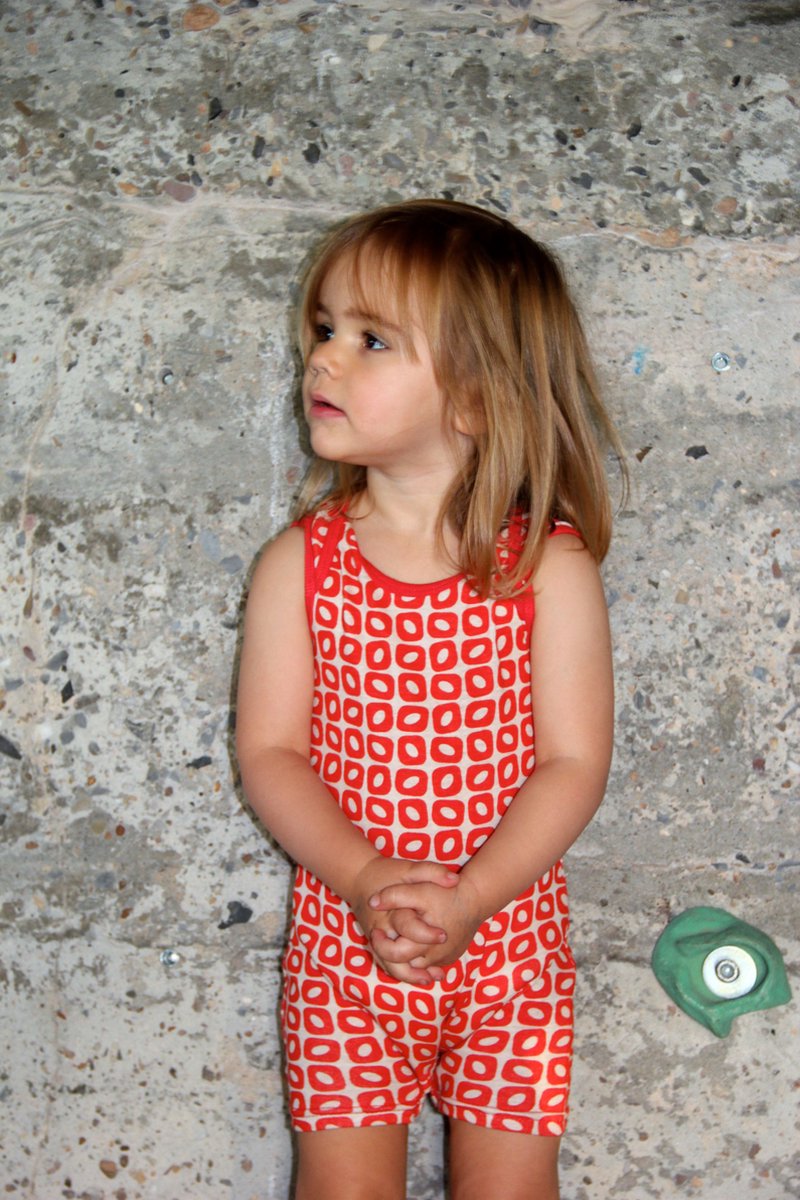 Ducksday - romper - baby - unisex - Funky Red — afbeelding 2