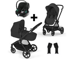 Cybex Kinderwagen Eos Basic BLK Moon Black Incl. Aton B2 i-Size & Adapter