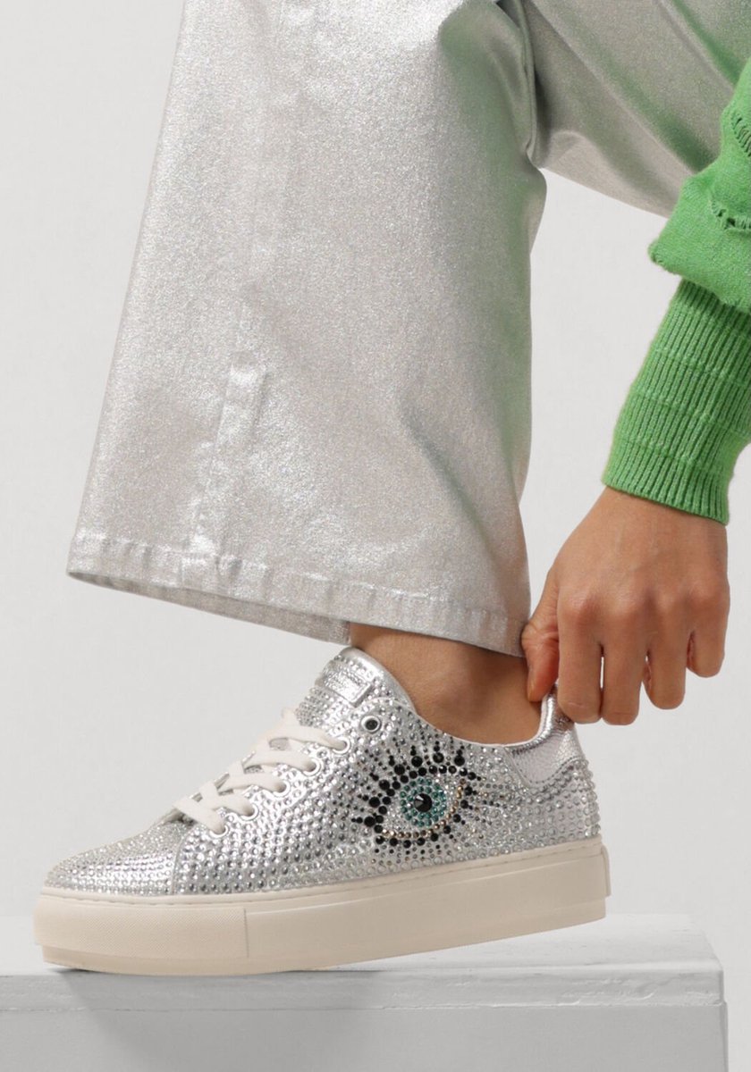 Kurt Geiger London Laney Eye Lage sneakers - Leren Sneaker - Dames - Zilver - Maat 39-kurt geiger london 1