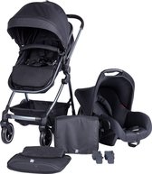 Puck Stroller 3 In 1 Max Zwart met Frame Antra Incl Autostoel/Adapter/Mamabag