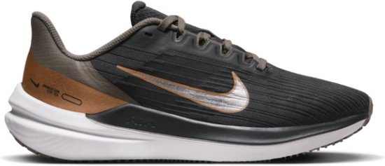 Nike Air Winflo 9 Dames Sportschoenen (Maat 38) Zwart/Goud - Running, Sport, Fitness