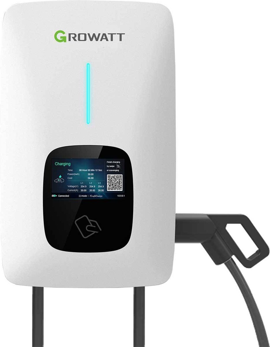 Growatt THOR 07AS-P Wallbox - Snelle EV-lader met RFID-kaart