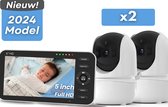 Avalect SafeNest Babyfoon 5 inch 2 - Camera's - Babyfoon met camera - Op afstand bestuurbaar - Video & Audio - Baby monitor