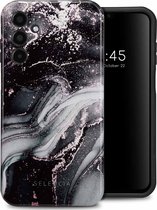 Selencia Hoesje Geschikt voor Samsung Galaxy A15 (4G) / A15 (5G) Hoesje - Selencia Vivid Backcover - Chic Marble Black
