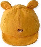 Casquette en velours côtelé avec oreilles d'ours - Jaune - Bébé - 44/48cm - 3 à 18 mois - Oreilles d'ours - Casquette d'ours avec oreilles - Tissu côtelé - Casquette de Baseball