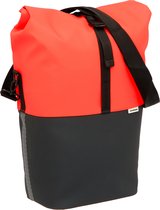 New Looxs Nyborg Single - Fietstas Enkel - Afneembare Schoudertas - 13 inch Laptopvak - Waterdicht Polyester - 17 liter - Zwart & Rood