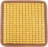 Kralenkussen - Houten Kralenkussen Deluxe - Stoelkussen - Autostoel Cover Houten - 45*45cm - Massage Ventilatie - Zitkussen - Bureaustoelkussen - Autostoelkussen - Stuitkussen