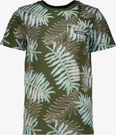 Unsigned jongens T-shirt met palmbladeren groen - Maat 158/164
