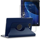 ebestStar - Hoes voor Samsung Galaxy Tab A6 A 10.1 (2018, 2016) T580 T585, Roterende Etui, 360° Draaibare hoesje, Donkerblauw + Gehard Glas