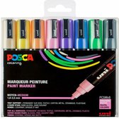 Posca Marker - Universele Stift - Paintmarker - Pastelkleuren - PC-5M - Lijndikte 1,8-2,5mm - Posca - 8 stuks
