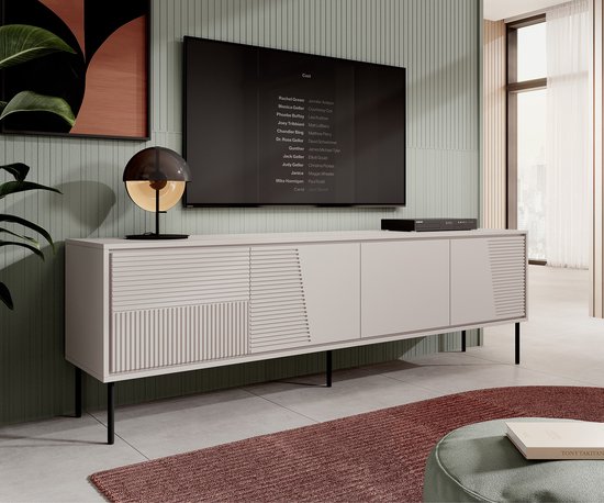 Meubella - TV-Meubel Blanes - Beige - 200 cm