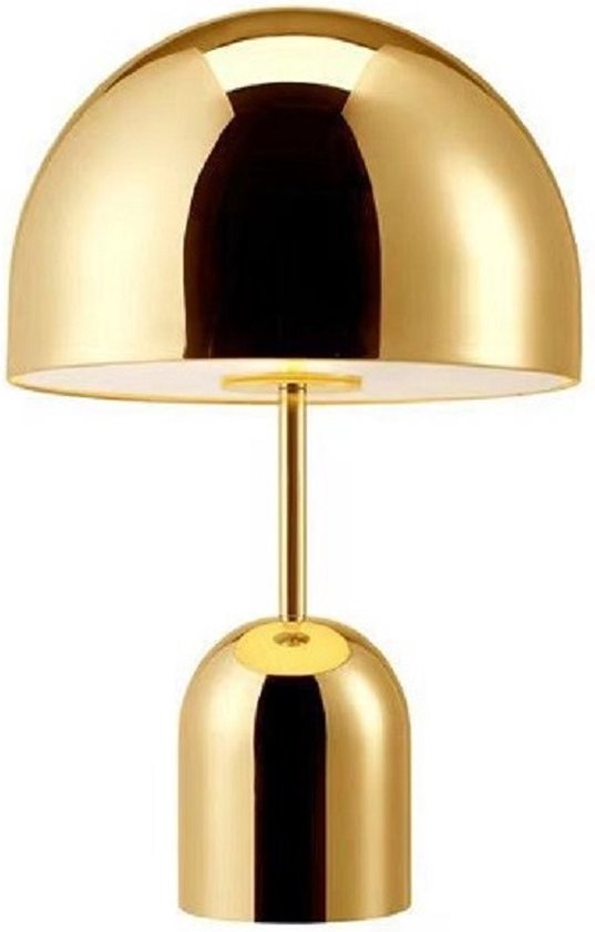 Tafellamp - Oplaadbaar Retro- Goud - Dimbaar - Moderne - Nachtlamp -Draadloos Scandinavische Goudenlamp