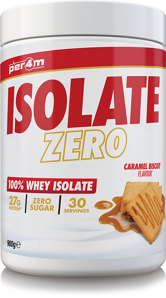 Per4m Whey Isolate Zero (900g) Caramel Biscuit - Eiwitten - Wei-eiwit isolaat