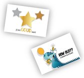Combi Complimentenkaarten + Cadeaukaarten - Set van mini kaarten A7 - Kaarten voor waardering en geluk, kaartjes voor positiviteit, geven van complimenten, kaarten voor een speciale gelegenheid - mix van verschillende kaarten - Set Combi A (80 st.)