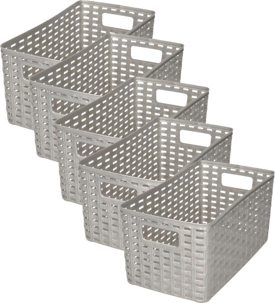Möve 40423199 Tube, opbergmand 30 x 15 x 9 cm, van vormbaar kunststof, zwart : Möve