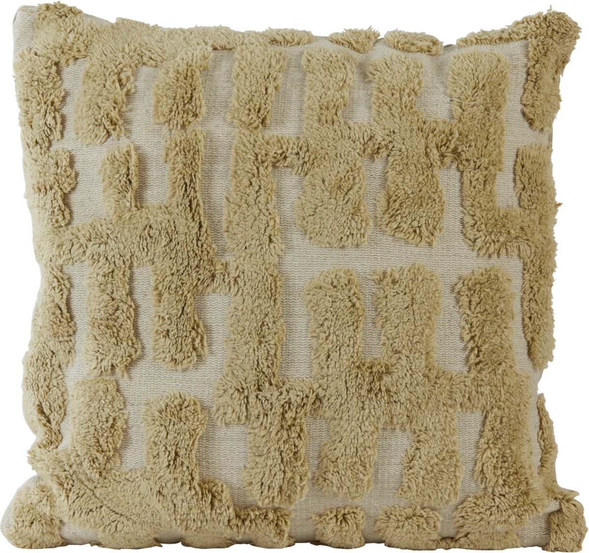 Sierkussen Sarmi - Getuft Katoen - Olive Green - 45x45 cm (BxH)